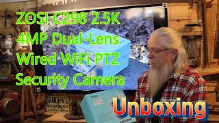 ZOSI C298 25K 4MP DualLens Wired WiFi PTZ Security Camera Outdoor [upl. by Jolenta]