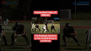 Haddonfield holds off Hillside to open the Central Group 2 playoffs football [upl. by Nance590]