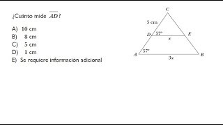 Geometría  Trazos proporcionales y Teorema de Thales  Problema 8 [upl. by Frederich572]