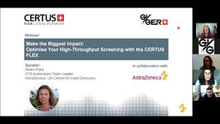 Webinar Make the Biggest Impact  Optimise Your HighThroughput Screening with the CERTUS FLEX [upl. by Enilrae617]