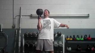 Heavy 36kg Bottoms Up Kettlebell Press Video [upl. by Kcirdec]