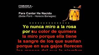 Folklore Para cantar he nacido Karaoke [upl. by Chabot]