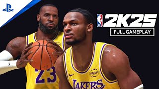 NBA 2K25 PS5 GAMEPLAY  LeBron x Bronny NBA Debut Lakers vs Nuggets 4K Ray Tracing Concept [upl. by Nnarual331]