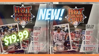 Hot Corner Cube Baseball Retail Mystery Box of Baseball Cards  1 Auto or Relic Per Cube [upl. by Mackie]