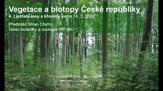 Vegetace a biotopy České republiky 4  Listnaté lesy a křoviny [upl. by Daukas]