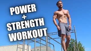 EXPLOSIVE CALISTHENICS CIRCUIT FULL BODY  BEGINNER OPTIONS [upl. by Tsepmet]