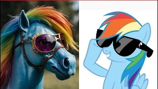 🦄 my little pony horse verssion Rainbow Dash He wears glasses IN REAL LIFE 👉 sweetponylife ❤️🌈v620 [upl. by Dacie]