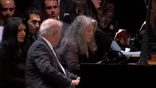 Barenboim amp Argerich  Mozart Sonata for Two Pianos K448 [upl. by Melc237]