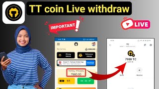 TT coin withdraw Live process  tt network new update New mining network crypto ttcoin [upl. by Cull856]