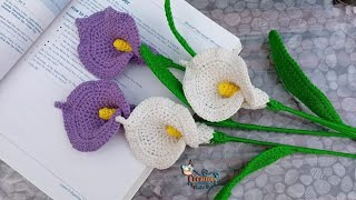 Crochet Calla Lily Flowers  How to crochet a Calla Lily [upl. by Arotahs]