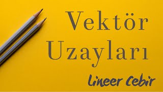 Lineer Cebir ❖ Vektör Uzayları ❖ Introduction to Vector Spaces [upl. by Callista750]