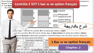 Contrôle 2 svt 1bac sc ex la stratigraphie et les subdivisions du temps géologique شرح بالداريجة [upl. by Marduk456]