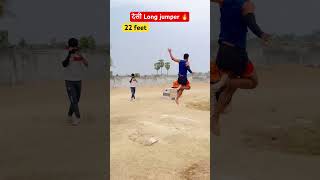 22 feet Long jumper desi jumper 🔥 shorts viralvideo physical longjump tranding [upl. by Kalbli630]