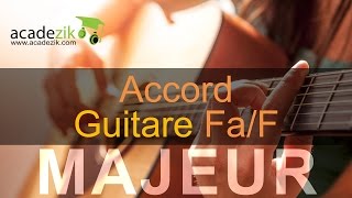 Accord guitare FA Majeur  F chord vidéo [upl. by Oisacin]