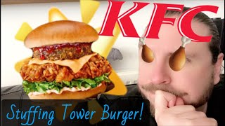 Let’s try the “Stuffing Tower Burger” from KFC 🎄🍗 BenWoViews Stuffing Burger [upl. by Panta]