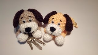 Cane Portachiavi Uncinetto Amigurumi Tutorial 🐶 Keychain Crochet Dog  Llavero Perro Crochet [upl. by Arvy]