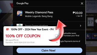 Claim Free Weekly Diamonds Pass Coupons Event  How to recharge discounted diamonds in MLBB 2024 [upl. by Acyssej]