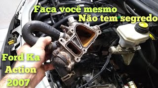 Como trocar válvula termostática do motor Zetec Rocam Ford Ka fiesta courrier Ecosport [upl. by Sucitivel]