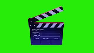 Clapperboard clapper claqueta slate Animated Green Screen free to use Transition [upl. by Voe]