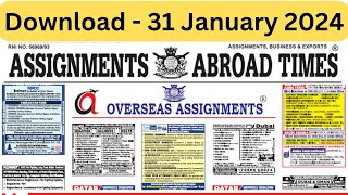 Assignment Abroad Times Jobs Paper  January 31 2024 [upl. by Nella]