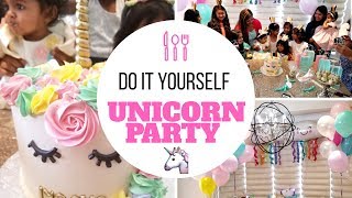 DIY UNICORN THEMED BIRTHDAY PARTY [upl. by Enimajneb]