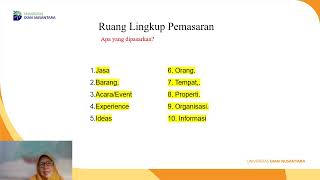 PERTEMUAN 1 MATA KULIAH MANAJEMEN PEMASARAN PENGERTIAN DAN KONSEPKONSEP PEMASARAN [upl. by Howes]