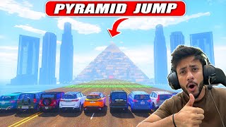 GTA 5 NEW Powerful 💪 INDIAN SUV Vs Impossible Pyramid 😨 JUMP Challenge GTA 5 [upl. by Oatis]