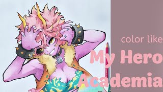 How to color Mina Ashido from My Hero Academia [upl. by Fries820]