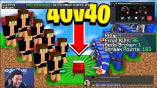 castle bedwars 40v40 DESTRUCTION 100 legit [upl. by Aohk]