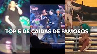 Top 5 de caídas de famosos [upl. by Teerpnam]