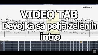 VIDEO TAB  Devojka sa polja zelenih  intro  BACKING TRACK u opisu [upl. by Tunnell]