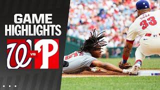 Nationals vs Phillies Game Highlights 81824  MLB Highlights [upl. by Arzed]