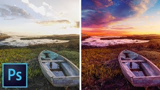 The BEST Sky REPLACEMENT Technique for PHOTOSHOP CC [upl. by Asirrak787]