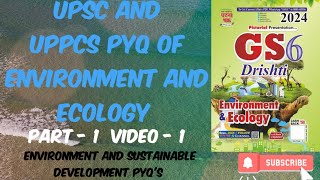 Environment And Ecology PYQ for UPSC  Env and SDG  Ghatna Chakra  MCQ  Quiz  UPSC  UPPCS [upl. by Eniluj]