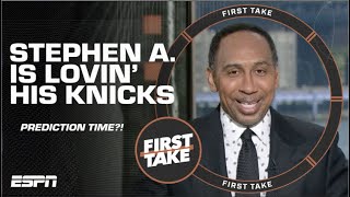 Stephen A is ECSTATIC about the Knicks but is tempering his expectations 🍿  First Take [upl. by Khano582]