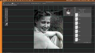 Create grid overlay in Photoshop howto tutorial [upl. by Oterol]