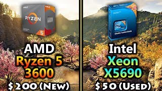 AMD Ryzen 5 3600 vs Intel Xeon X5690  1080p 1440p PC Gameplay Benchmark Test [upl. by Nhojleahcim]