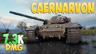 Caernarvon  8 Frags 73K Damage  Seems OK  World Of Tanks [upl. by Vladi645]