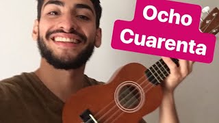 Como tocar OCHO CUARENTA EN UKELELE acordes y rasgueo Rodrigo tutorial [upl. by Upshaw]