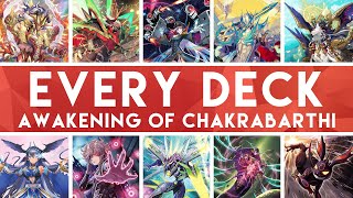 Every Deck Build for Awakening of Chakrabarthi DBT04  Cardfight Vanguard [upl. by Ynohtnaed]