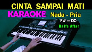 CINTA SAMPAI MATI  Raffa Affar  KARAOKE Nada Pria HD [upl. by Thorin470]