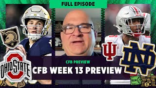 CFB Week 13 Preview 5 Indiana at 2 Ohio State 19 Army vs 6 Notre Dame amp more  Bear Bets [upl. by Inez]