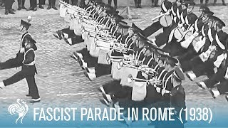 Italian Soldiers Goose Step for Hitler and Mussolini  War Archives [upl. by Jen]