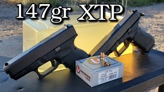 357 sig Underwood 147gr jhp XTP in ballistics gel [upl. by Pennie]