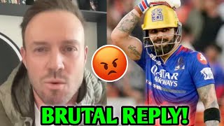 AB De Villiers BRUTAL REPLY on Virat Kohli Strike Rate Controversy 😡 ABD Virat Kohli RCB IPL 2024 [upl. by Eilrebma]