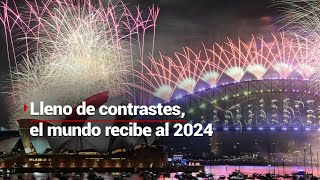 ¿Feliz Año Nuevo  El mundo recibe el 2024 en medio de realidades contrastantes [upl. by Ahsikit712]