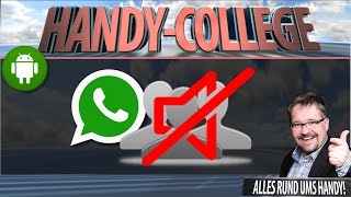 WhatsApp TRICKS Störende CHATS amp Kontakte STUMM schalten  Tutorial  🎓04 [upl. by Appel293]