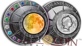 The MAGIC YEAR of HAPPINESS Silver Coin  CALENDAR 400g Niue Swarovski crystals 2013 MINTAGE 222 [upl. by Abram]