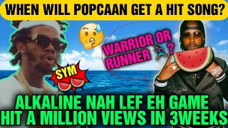 Alkalines Latest Hit Smashes One Million Views Popcaan Drops New Track quotwarrior But It Flap [upl. by Einnhoj701]