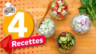 4 RECETTES avec du concombre  🥒 [upl. by Naomi]